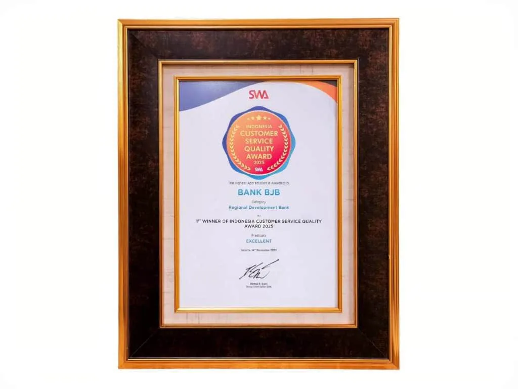 Konsisten Tingkatkan Layanan Nasabah, bank bjb Raih ICSQ Award 2025